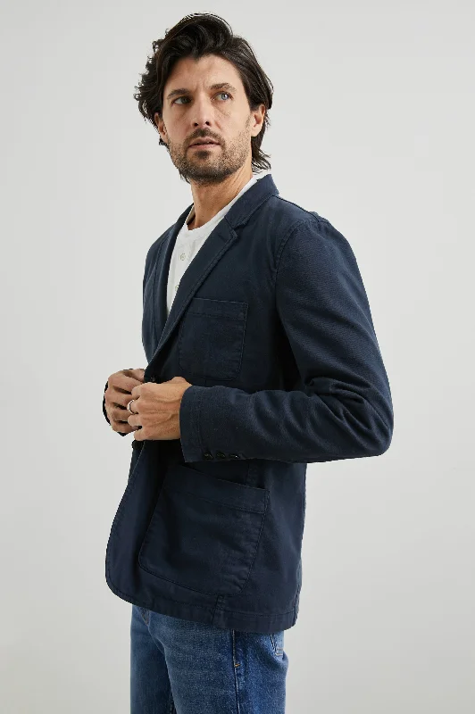 men's down-filled puffer jacketANDRE BLAZER - RUGGED NAVY TWILL