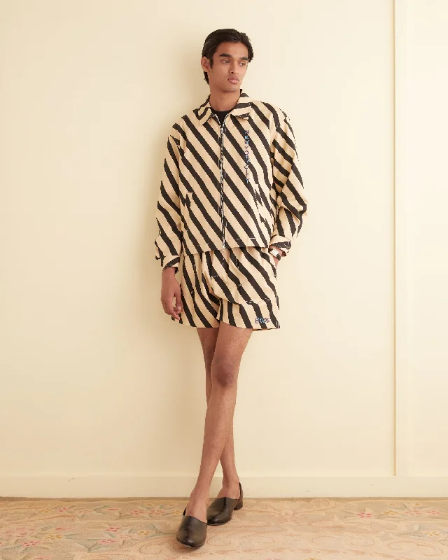 men's lightweight raincoatDomino Stripe Jacket