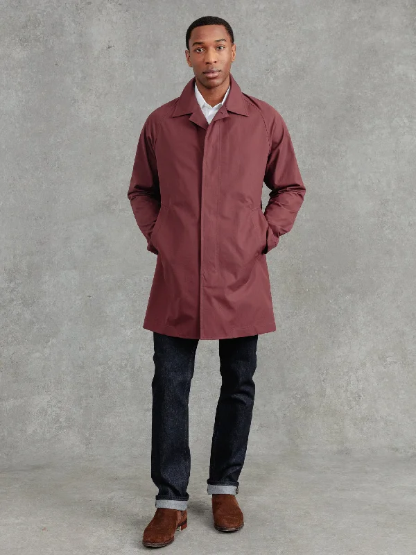 affordable men's leather jacketThe Ventile® Raglan Raincoat - Burnt Lava