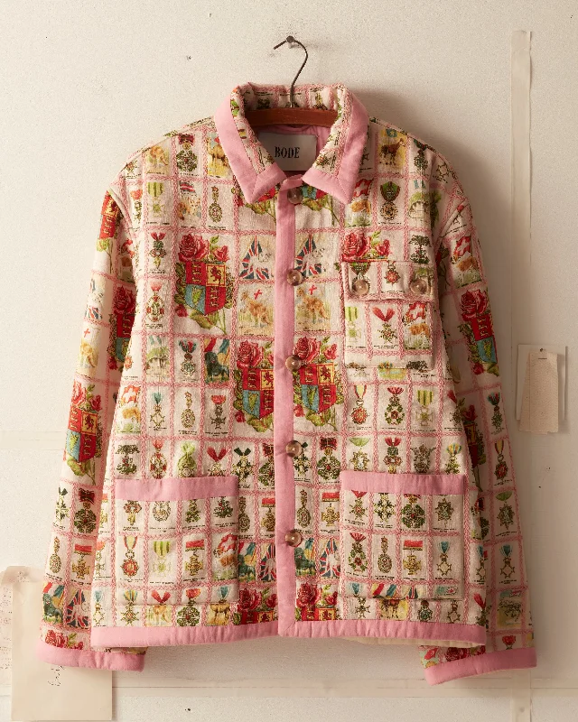 men's tailored blazer with ventTobacco Signet Quilt Jacket
