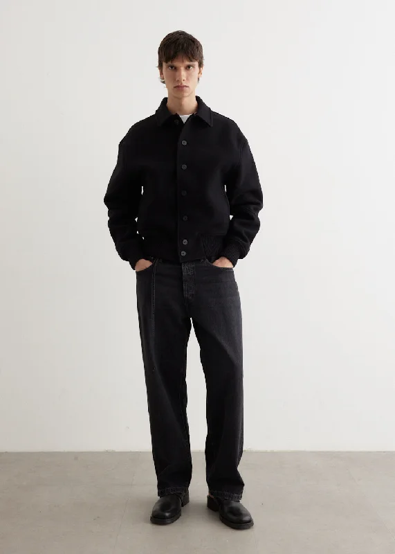men's peacoat with beltLe Bomber Feltro Jacket