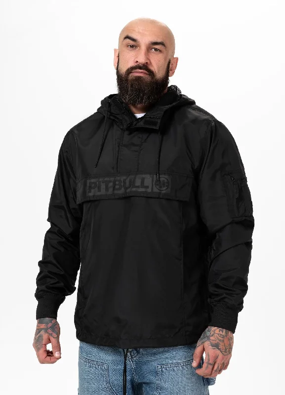 men's shearling coat with pocketsMen's Kangaroo hooded jacket Loring - Black