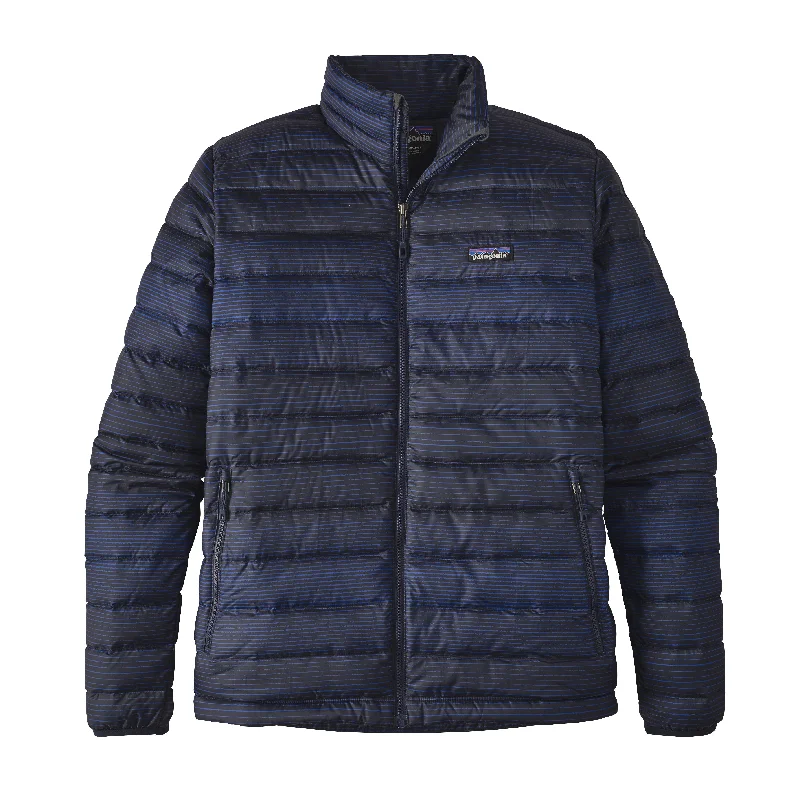 men's leather jacket with pockets and zippersMen's Down Sweater