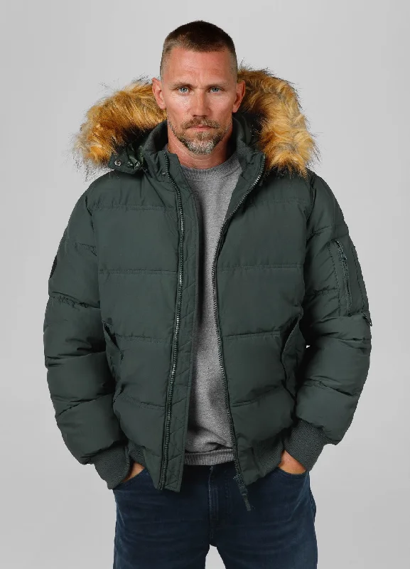 men's casual bomber jacketMen's winter hooded jacket Burnt