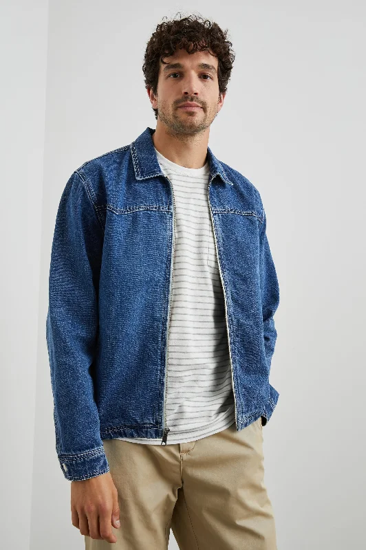men's winter parka with hoodCOOKE JACKET - RINSE WASH