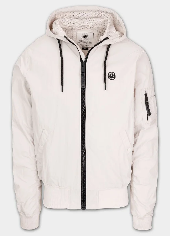 men's winter parka with hoodMen's hooded jacket STEIN - Offwhite