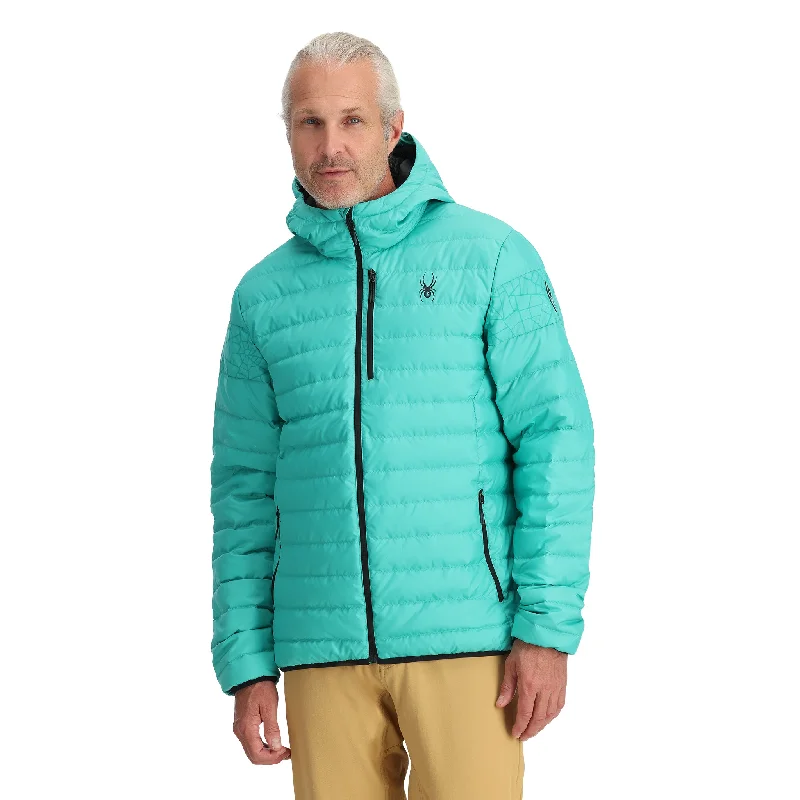 men's peacoat with inner liningMens Zenith Hooded - Teal Green