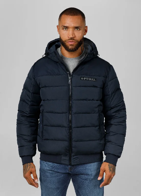 men's distressed leather jacketMen's winter hooded jacket Dillon