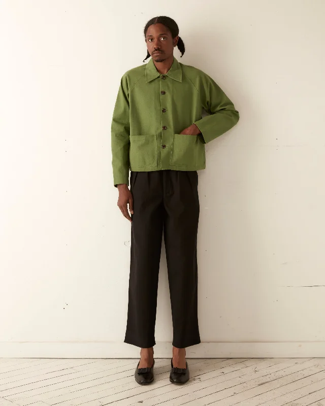 men's peacoat with beltTwill Cropped Car Jacket - Ivy