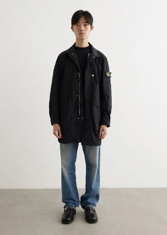 men's bomber jacket with chest pocketsMicro Twill Coat