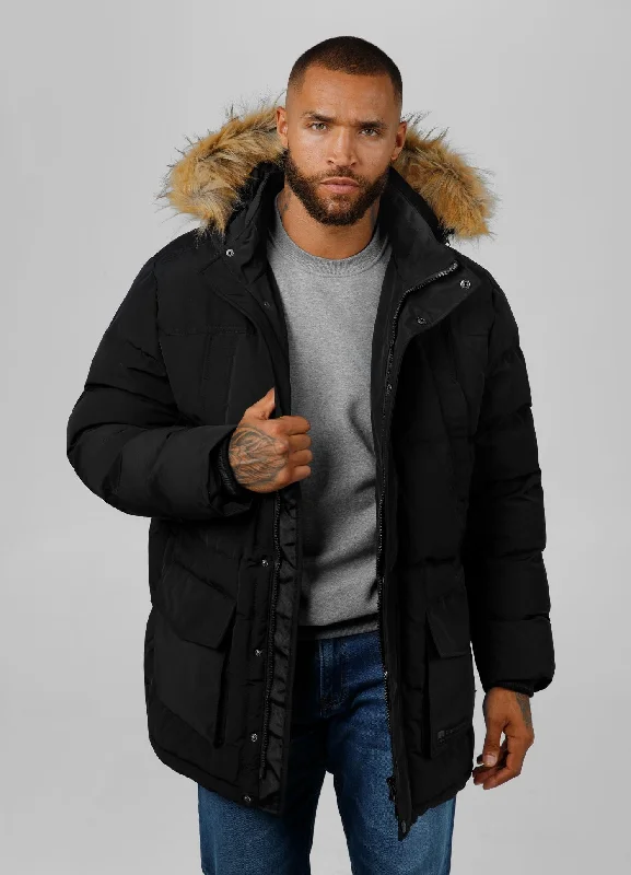 men's wool coat with leather sleevesMen's winter  hooded parka jacket Forest