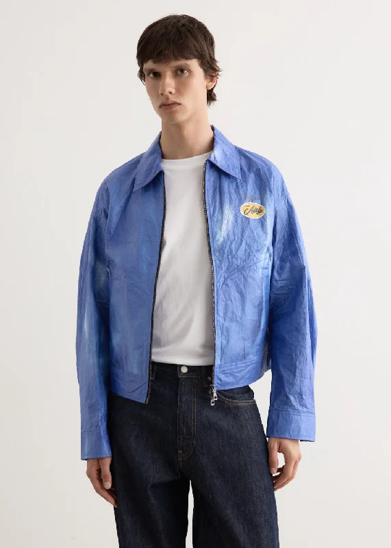 men's casual leather bomber jacket with fur liningWilson Printed Tyvek Jacket