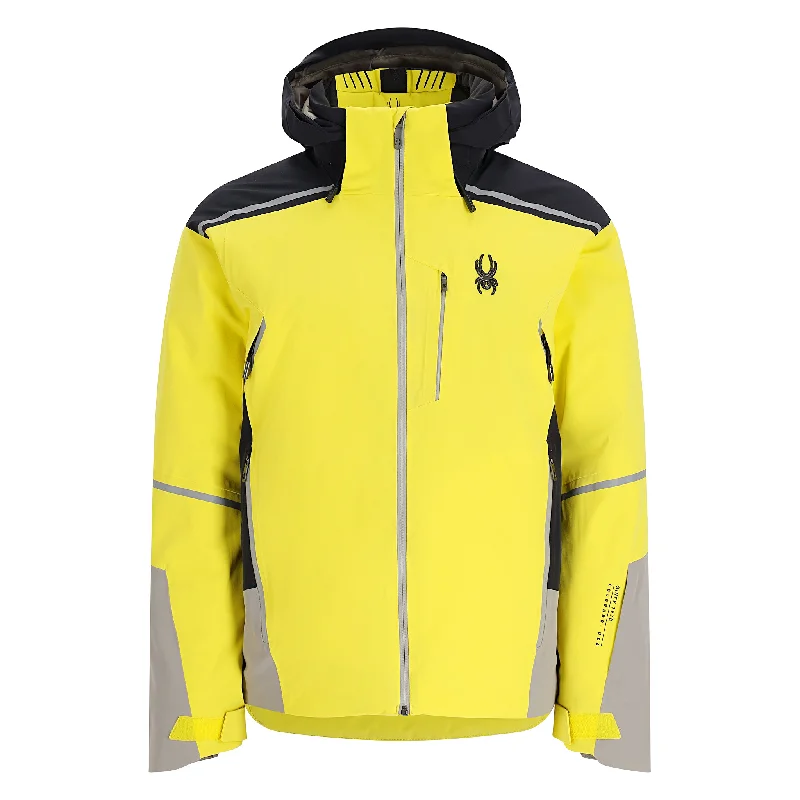 men's winter parka with fur trimMens Vanqysh - Acid Yellow