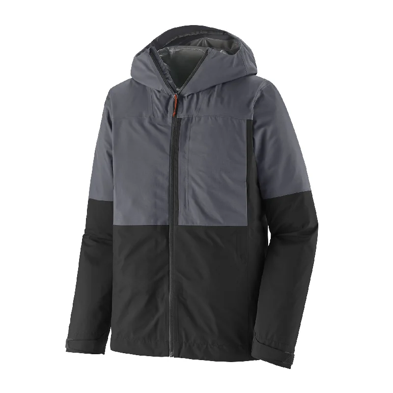 men's denim jacket with leather patchesMen's Boulder Fork Rain Jacket
