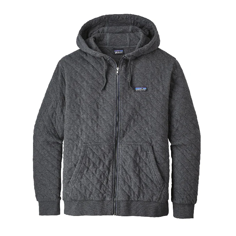 men's padded bomber jacket with pocketsM's Organic Cotton Quilt Hoody