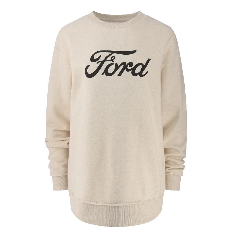 men's hooded raincoatFord Script Logo Women's Pullover Sweatshirt