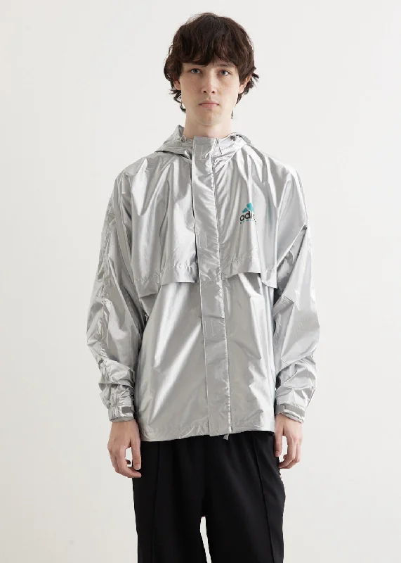 men's shearling coat with zippersEquipment Metallic Windbreaker