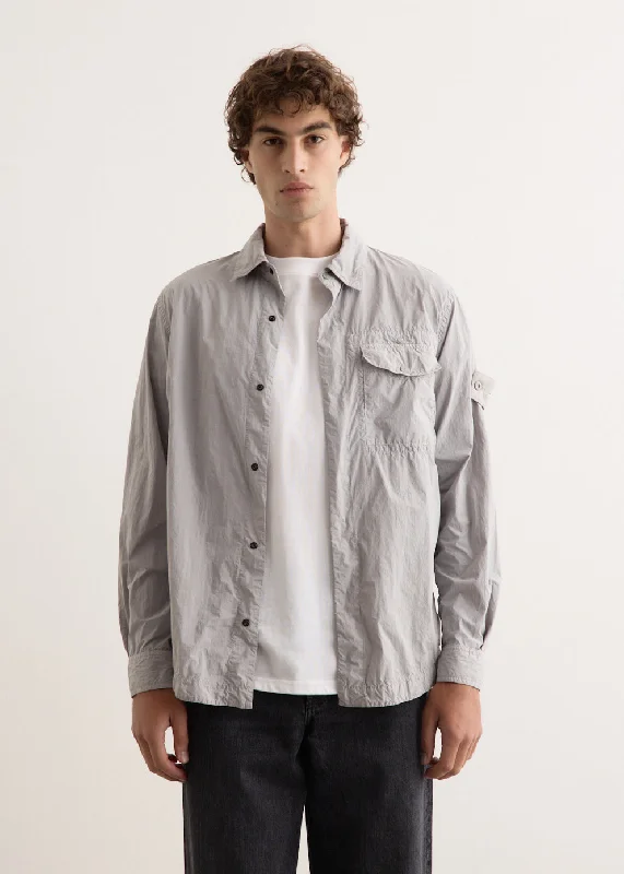 men's casual wool blend jacketGhost Overdyed Nylon Tela Overshirt