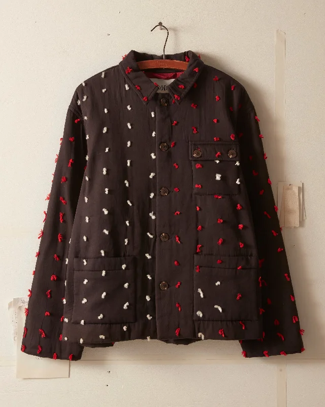 men's wool coat with leather sleevesDuo Handtie Quilt Jacket