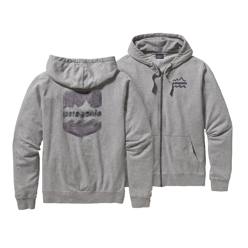 men's hooded bomber jacketM's Patagonia® Brushed Badge Lightweight Hooded Full-Zip Sweatshirt