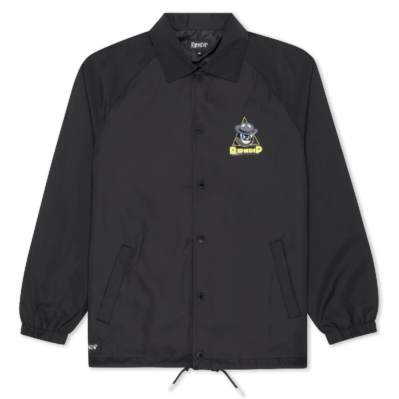 men's insulated hooded jacketSlice And Dice Coaches Jacket (Black)