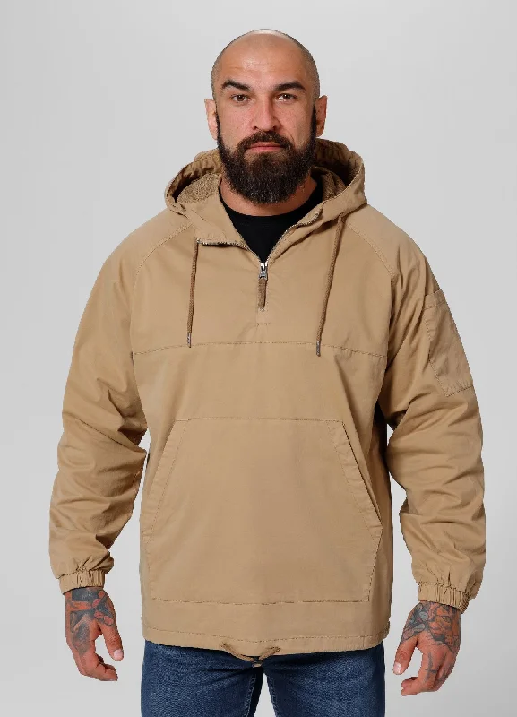 men's leather jacket with snap buttonsKangaroo hooded jacket Bassmore
