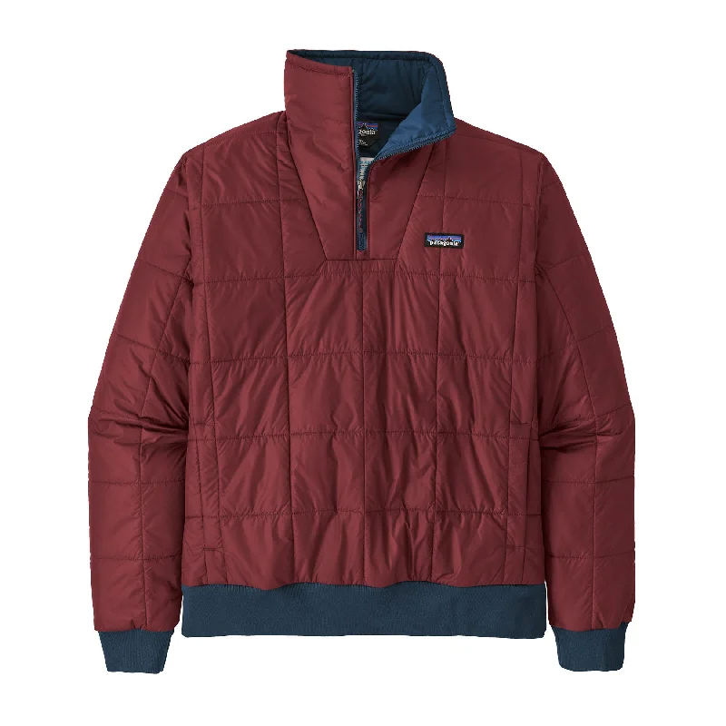 men's denim jacket with embroideryMen's Box Quilted Pullover