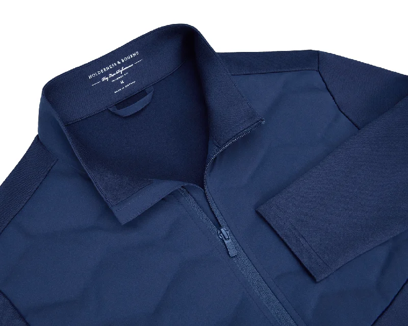 men's padded bomber jacket with pocketsThe Brodie Jacket: Navy