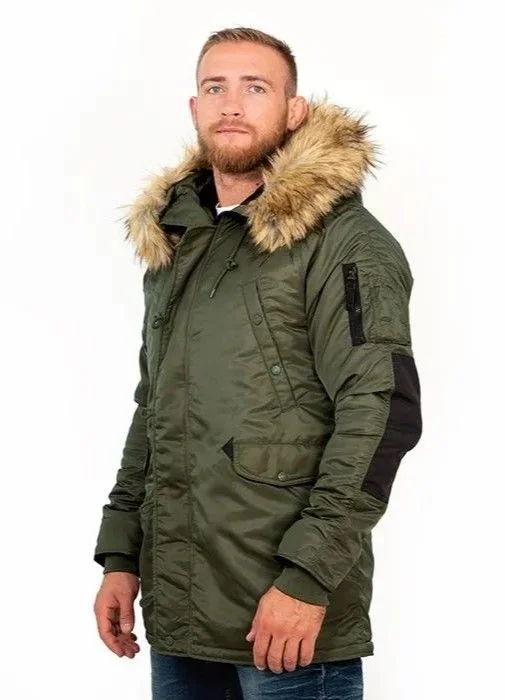 men's leather jacket with quilted liningWinter jacket Alder