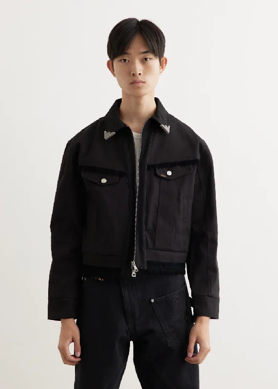 men's fleece-lined parkaCowboy Cotton Zip-Up Jacket