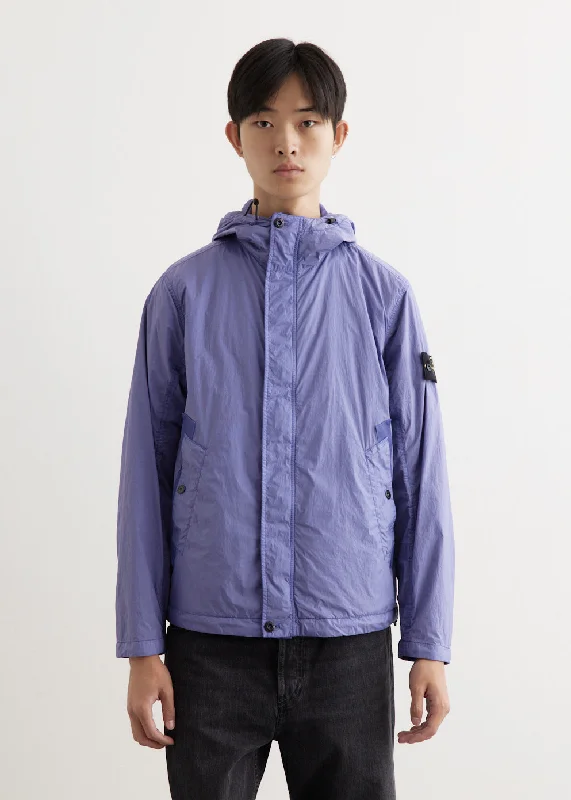 men's peacoat with removable fur collarNylon Rep Hooded Jacket