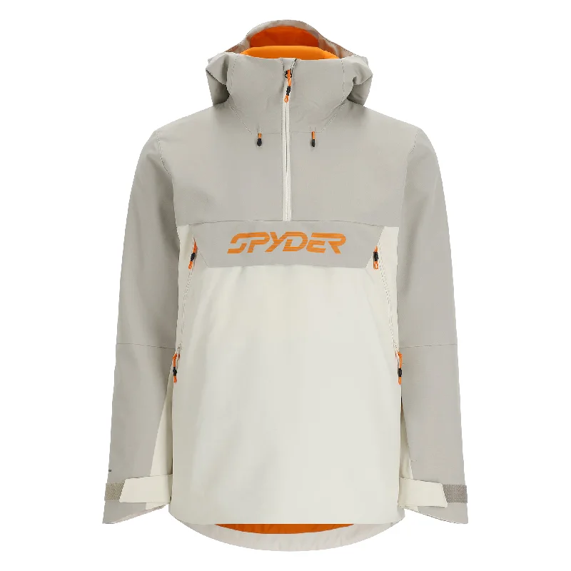 men's insulated parka with pockets and zippersMens All Out Anorak - Concrete