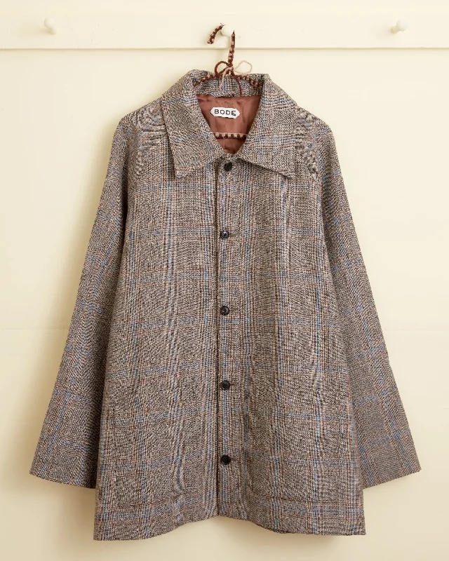 men's bomber jacket with adjustable sleevesBirdseed Check Jacket - L