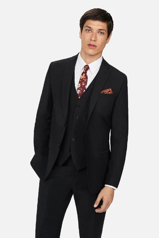 men's military-style jacketBlack Ted Baker Suit