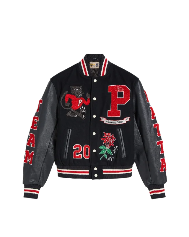 men's fleece-lined parkaPatta 20th Anniversary Varsity Jacket (Maritime Blue)