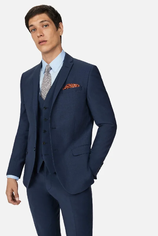 men's casual blazer with pocketsBlue Ted Baker Suit