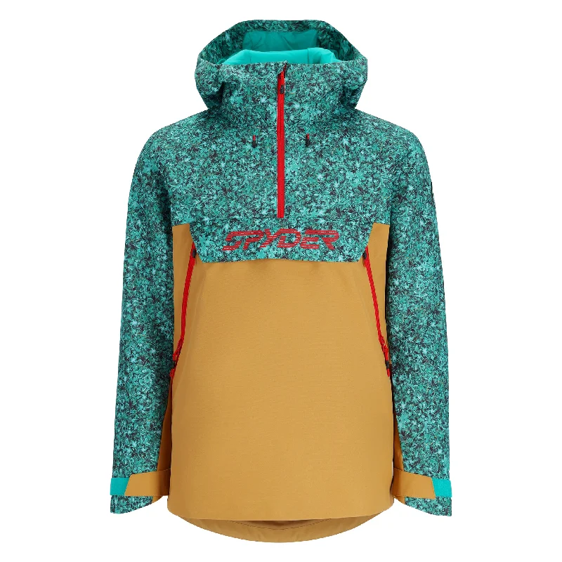 men's quilted vest jacketMens All Out Anorak - Maple Haze Teal Green