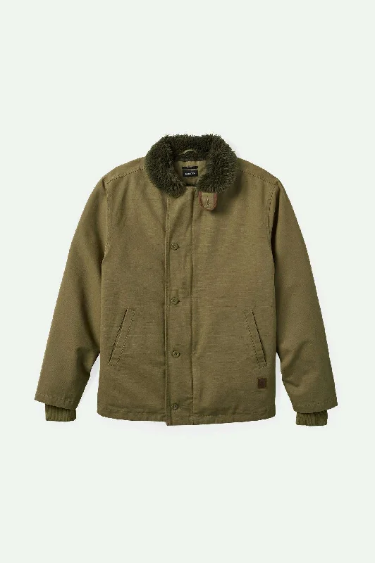 men's casual leather bomber jacket with fur lining20th Anniversary Mast Jacket - Olive Surplus