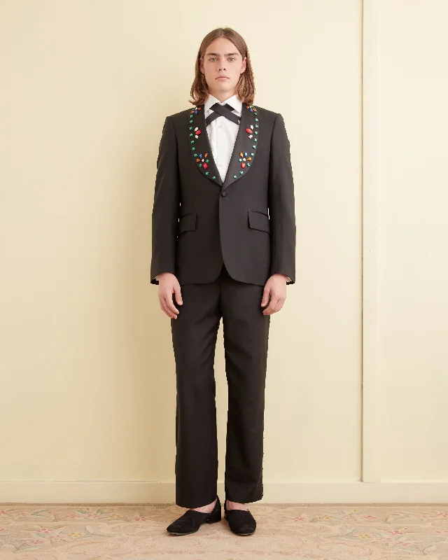 men's shearling coat with zippersGem Tux Suit Jacket