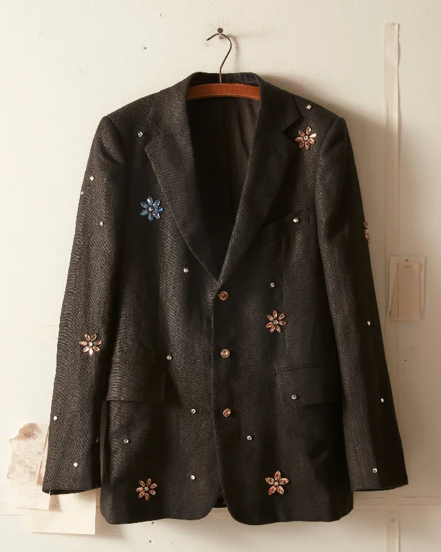 men's varsity jacket with lettersFlower Gem Suit Jacket