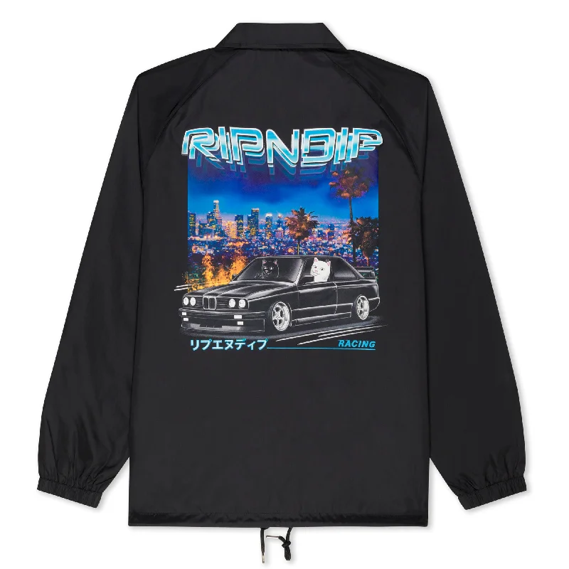 men's winter coat with thermal liningVroom Vroom Coaches Jacket (Black)