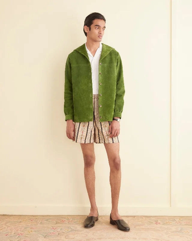 men's bomber jacket with fur liningMariner Suede Jacket - Green