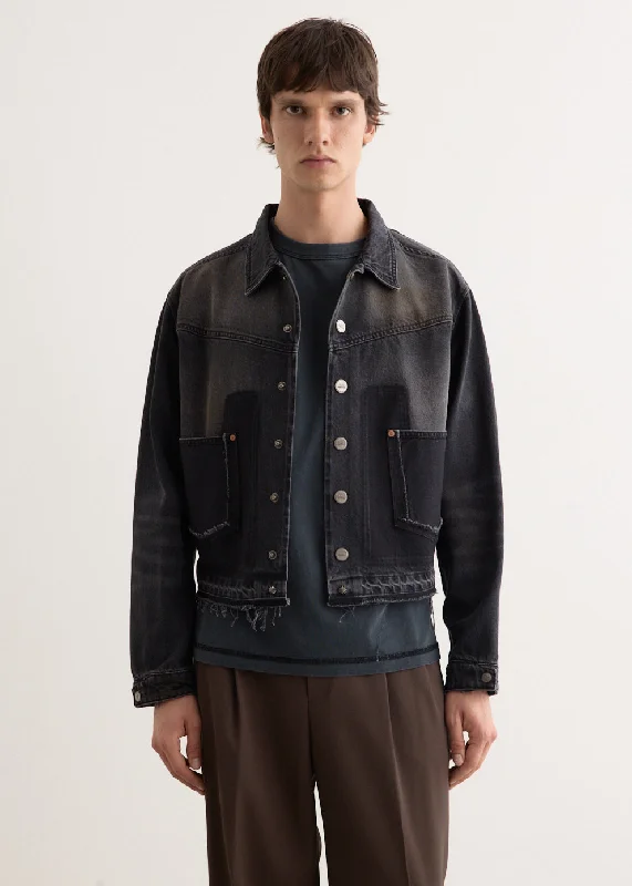 men's peacoat with internal pocketsRodeo Motorcycle Denim Jacket