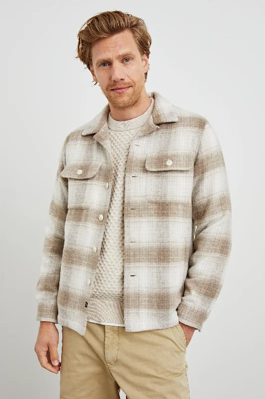 men's quilted vest jacketVIGGO SHIRT JACKET - LIONS MANE
