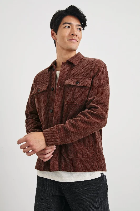 men's quilted winter jacketFRANKLIN JACKET - BRICK