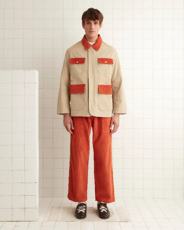 men's bomber jacket with chest pocketsCorduroy Trim Hunting Jacket