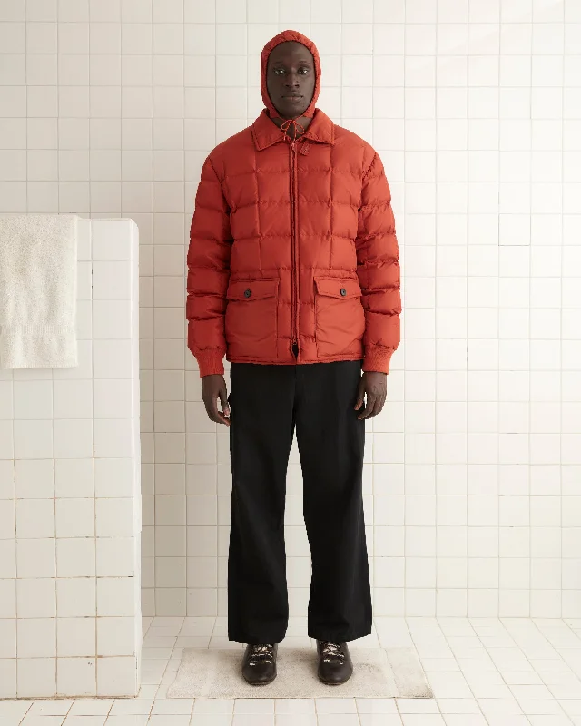 men's leather jacket with zip-out liningSeattle Puffer Jacket - Brick