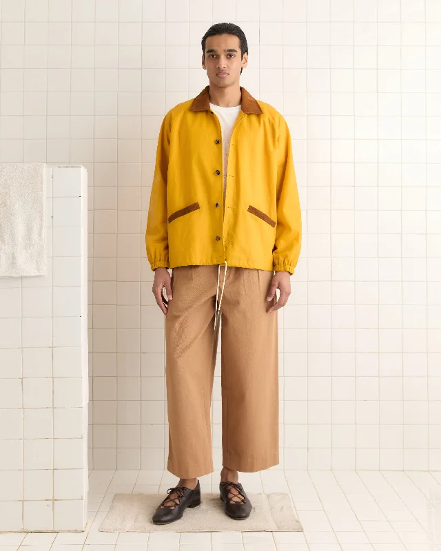 big and tall men's parka coatWaxed Track Jacket - Yellow