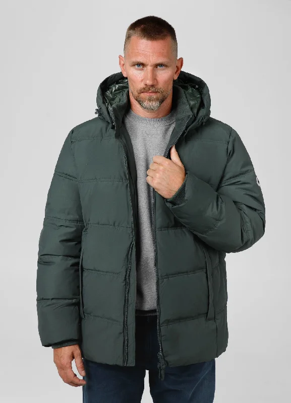 men's leather jacket with snap buttonsMen's winter hooded jacket Duncan