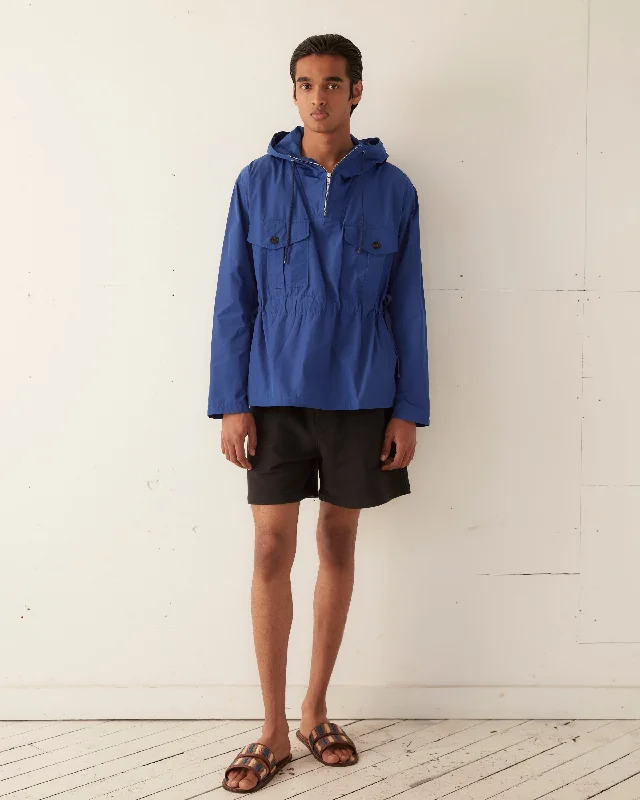 men's winter parka with hoodNylon Tie Anorak - Blue